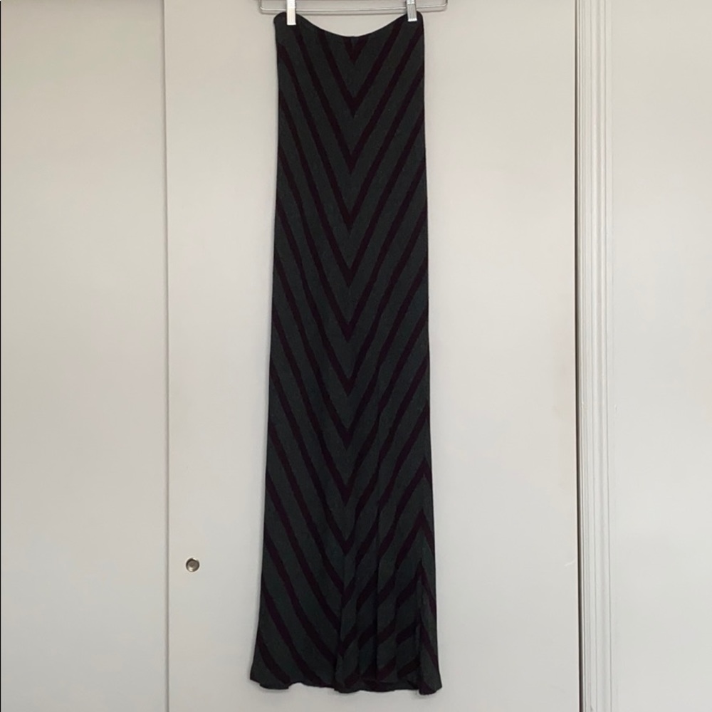 A chevron print long skirt